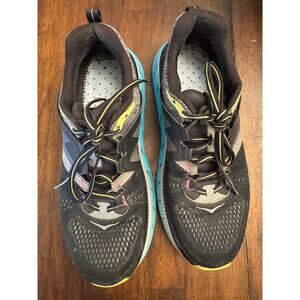 Hoka One One Gaviota 2 women's size 10 black white teal yellow